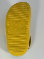 Melissa Mini Slingback Sandals Yellow Blue Cartoon Kids US 9 EU 25 Jelly Shoes