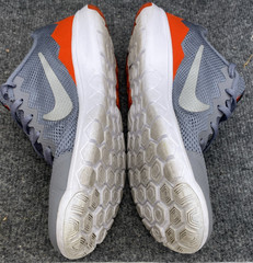 Nike Flex Experience RN 4 GS Grey Orange Youth 7Y Women 8.5 Running Shoes 749807