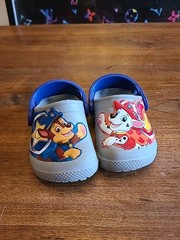 Crocs Child FunLab Paw Patrol Patch Clog Light Grey Gray Blue US TODDLER C5