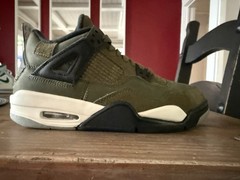 Air Jordan 4 Retro SE Craft Medium Olive, GS Size 6.5Y, FB9928-200