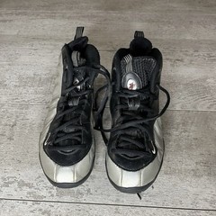 Nike Air Foamposite One Chrome Silver Black GS 3Y Youth Sneakers CN5268-001