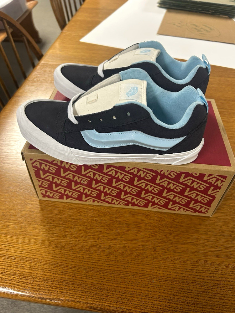 VANS Old Skool Unisex Kids Low Top Canvas Sneakers US 7 Black/Blue/White NIB!!!