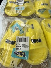 NWT Yellow Peeps Easter Bunny Slip On Shoes Kids Water Friendly Sandals 13-1