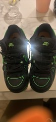 Off White Nike Dunks Rubber 12c Dunks Green and Black Sneakers Preschool Kids