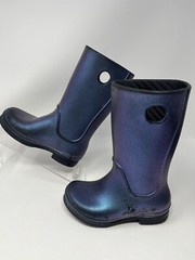 Crocs Blue Iridescent Wellies Rain Boots Childrens C11 Outdoor Waterproof Shoes