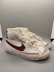 Nike Maroon And White High-top Sneaker Size Youth 6