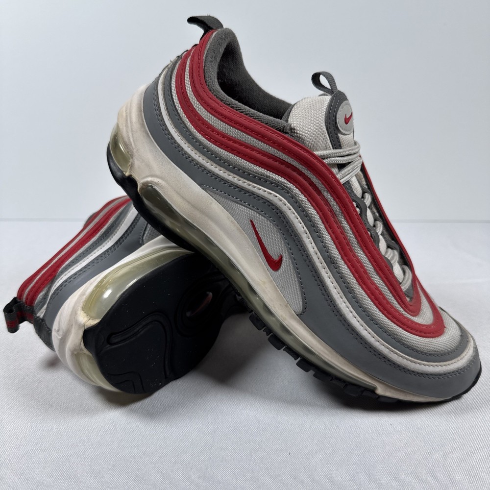 Nike Air Max 97 GS White Red Reflective Silver 921522-017 Size 7Y