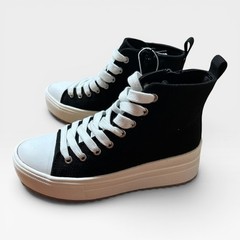 Art Class Blakely Black Canvas Platform High Top Sneakers Kids Size 1 NEW!!