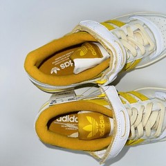 Adidas Forum 84 Low Size 5.5 Youth Yellow 7 Womens Classics Suede Strap White
