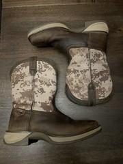 Durango Square Toe Boots Desert Digital Camo DBT0208Y Youth Sz 4 M Western