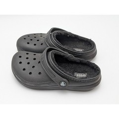 Unisex Child Size J2 – Crocs Classic Lined Clog Black/Black