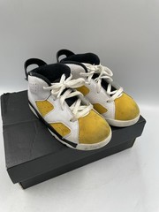 Nike Air Jordan 6 Retro (PS) Kids Size 9C White/Yellow Ochre
