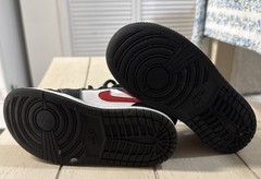 Nike Jordan 1 Mid SE Black Fire Red Retro Youth Toddler TD Size 10C Sneakers
