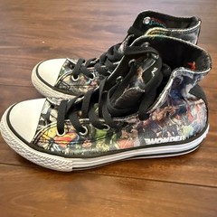 Converse Chuck Taylor All Star Justice League High Top Youth Size 1 Comic Print