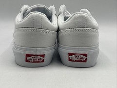 Vans Seldan Platform Youth Size 3 All White Classic Canvas Lace Up Sneakers New