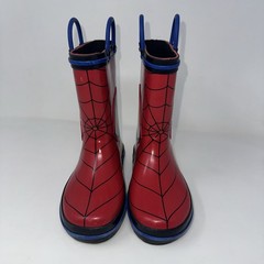 Marvel Spiderman Web Eyes red Blue Rimmed Rain boots Kids Size 9/10