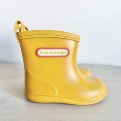 Tree Grandpa Rain Boots Toddler Size 13 Yellow Waterproof Unisex Rain Boots