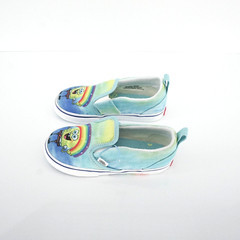 Vans Kids Spongebob Squarepants Imagination Slip On Shoes Rainbow Size 10K NoBox