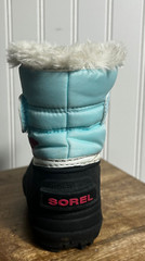 SOREL TODDLER SNOW COMMANDER SNOW BOOT – Ocean Surf/Cactus Pink – SIZE 4
