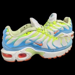Nike AirMax Plus Spring Colors Blue Volt Orange Sz 4Y Unisex Kids CJ9930-400