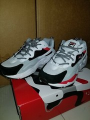 Fila Kids Ray Tracer White Black Grey Blue Size US Size 6 Youth