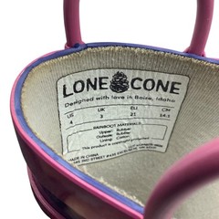 Lone Cone Kids Rain Boots Rainbow Print Navy Pink Rubber US 4