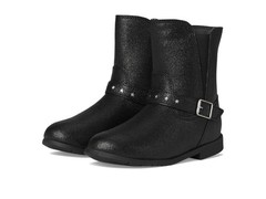 Stride Rite SR Lizz CG039002 Kids Black Leather Mid Calf Western Boots NCW186