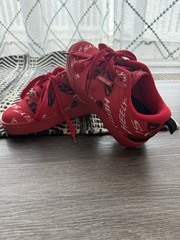 Heelys PRO 20 Wheeled Sneaker Red/Black/White Logo Lace-Up Low Top Kids US 13