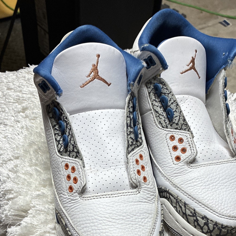 Jordan Air Jordan 3 White/Blue/Gray Athletic Sneakers 7Y DM0967-148