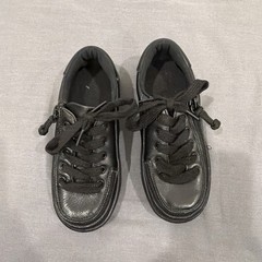 Billy Classic Leather Lace Low Sneakers Kids 12 Black Zip Orthotic Boys Girls