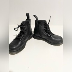 Dr. Martens Pascal Mono 1460 Black Leather Zip Boots