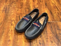 Atlanta Mocassin Black Moccasin Slip-On Penny Loafer Kids Shoes Size EU 32 US 1