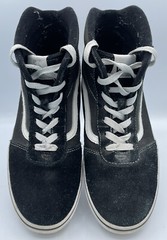 Vans Classic Suede Canvas High Top Black White Shoes Youth Size 7