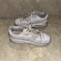 Nike Shoes Air Max 90 LTR GS „Triple White“ CD6864-100 Sneakers Youth Size 6