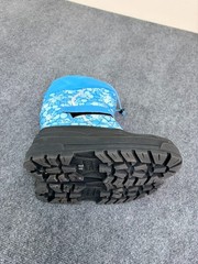 LL Bean Northwoods Snow Boots Blue Snowflake Nylon Winter Kids Size 6