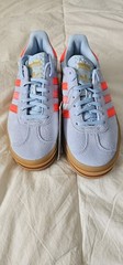 Adidas Gazelle Bold J Clear Sky / Solar Red / Gold Metallic New in Box