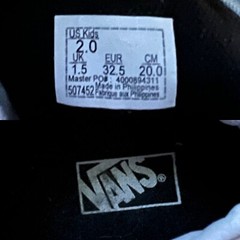 Vans Kids Old School Low Silver Black & White Checkerboard Skate Shoes Size 2