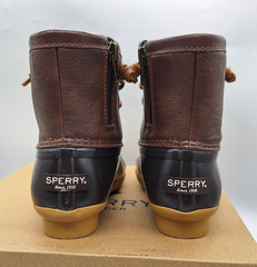 Sperry Saltwater Classic Leather Duck Boots Brown Waterproof Casual Boots SZ 12