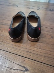 MARC JOSEPH NEW YORK Leather Loafer with Gold Embroidered Star Black Nappa 4.5