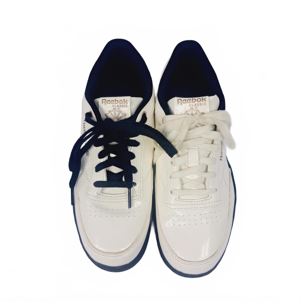 Reebok Classics Club C Chalk White Black Tennis Shoes Sneakers Youth Size 4.5