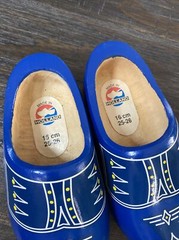 Authentic Holland Hand Carved/Painted Wooden Shoes 16 Cm 25–26