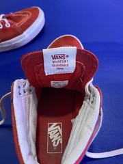 Vans OTW-SK8-board High Top Sneakers Red And White SUEDE Size 3 Unisex Pre Owned