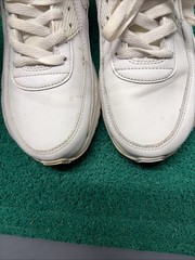 Nike Air Max 90 LTR GS Triple White Leather Sneakers Unisex Kids US 7Y EUR 40