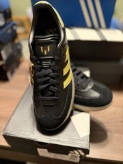 adidas Samba Messi J Low Top Sneakers Black/Gold Unisex Kids US 6 JH5641