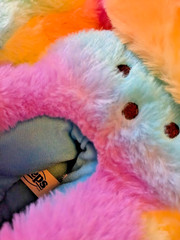 New Boy & Girl Kids Easter Peeps Plush Bunny Rainbow Slippers M 13 – 1