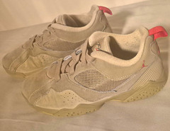 Nike Air Jordan 1 Unisex Kids US 3 Beige/Pink Low Top Lace-Up Sneakers