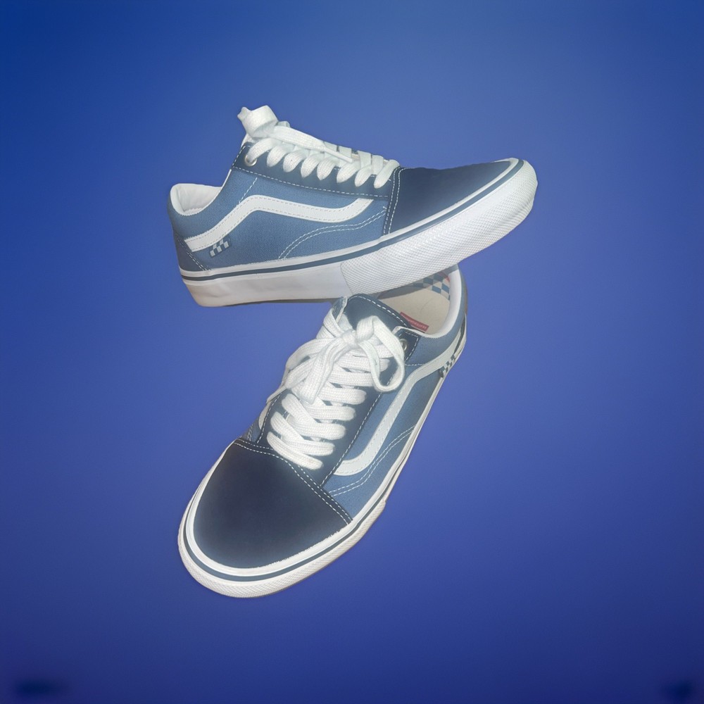 Vans Old Skool Low Top Sky Light & Dark Blue 2 Tone Men’s 8.5 US New No Box