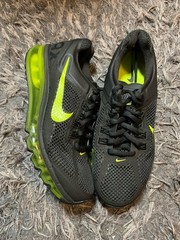 New Nike Air Max 2013 GS Black Neon Size 6Y 555426-004 Brand New