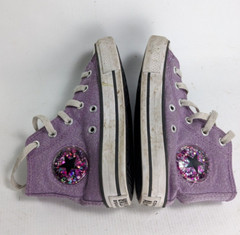 Converse Underwater Glitter Hi Top Canvas KIDS Size 12 Children Sneakers shoes