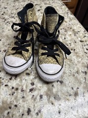 Leopard print converse all star high tops Kids/youth size 11